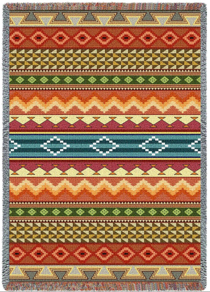 Southwest Stripe Woven Cotton Throw Blanket