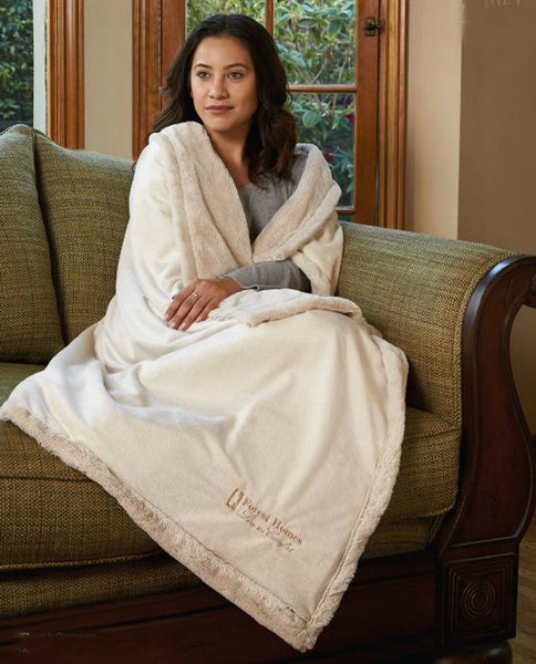 Velvafur™ Plush Faux Fur/Micro Fur Reversed Throw Blanket|2 Colors|Decorating Option