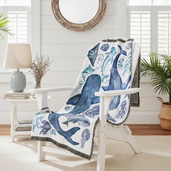 Coastal Nautical Tropical Throws + Wall Hangings