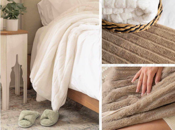 Aspen Plush Throw|4 Colors|Decorating Option