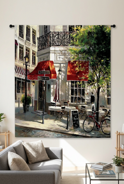 Corner Cafe Wall Tapestry by Brent Heighton© - Cityscape