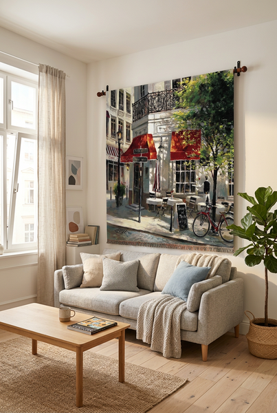 Corner Cafe Wall Tapestry by Brent Heighton© - Cityscape