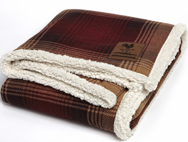 Cottage Plaid Throws w/Faux Lambswool|3 Colors|Decorating Options