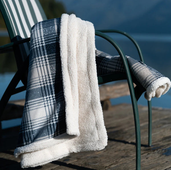 Cottage Plaid Throws w/Faux Lambswool|3 Colors|Decorating Options