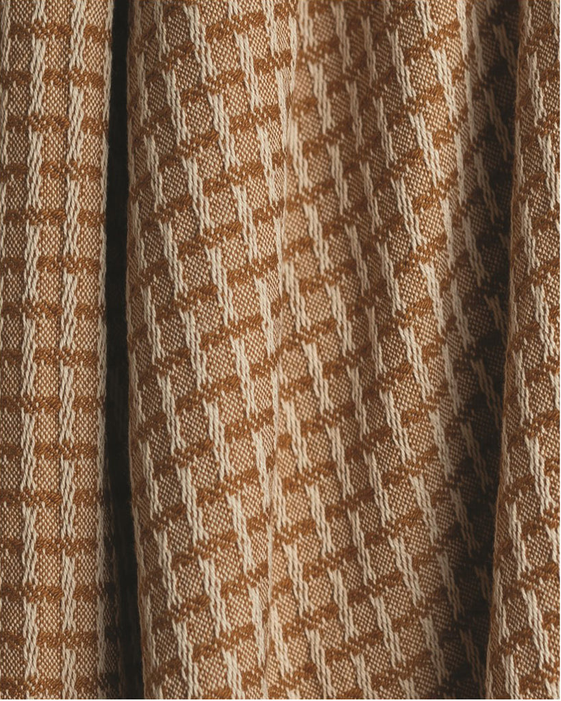 Lattice Bronze Woven Cotton Throw Blanket
