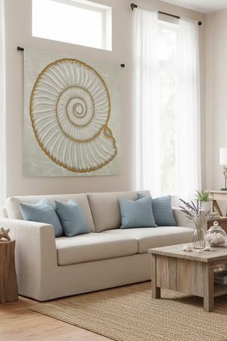 Ammonite Wall Tapestry - Boucle/Lurex