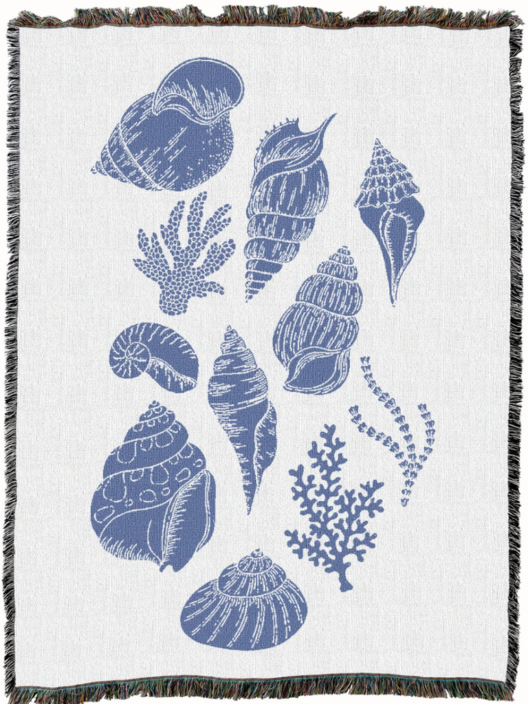 Beach Life Woven Cotton Throw Blanket|2 Color Options