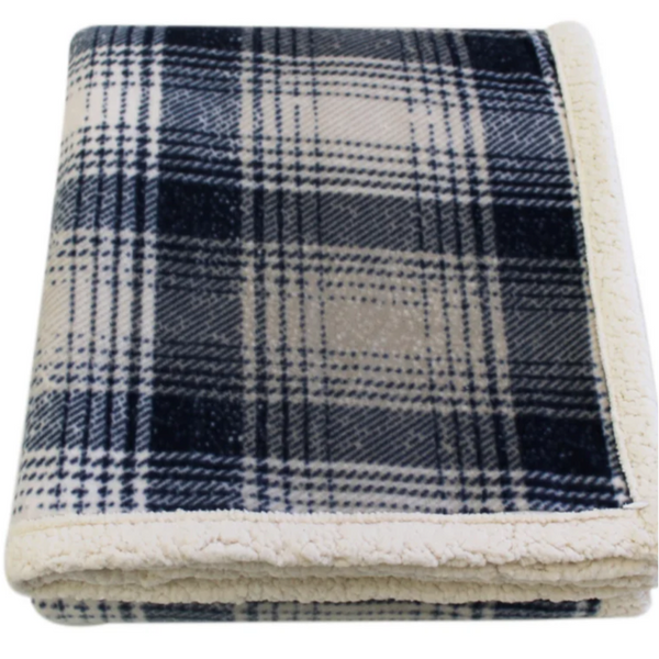 Cottage Plaid Throws w/Faux Lambswool|3 Colors|Decorating Options