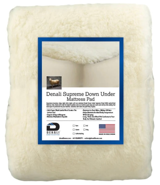 Denali Supreme Fitted Wool Mattress Pad