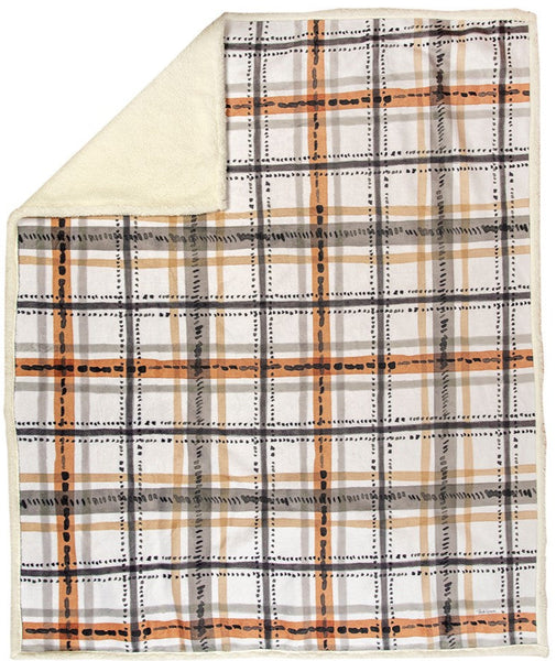 Harvest Classic Plaid Sherpa Fleece Throw