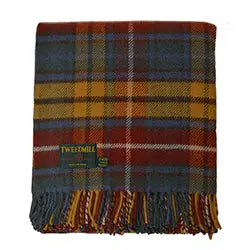Tweedmill British Made 100% Wool Blanket - Antique Buchanan - Wales