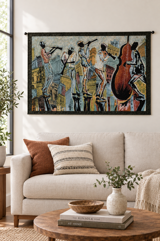 Jazz Reflections I Wall Tapestry by Corey Barksdale©