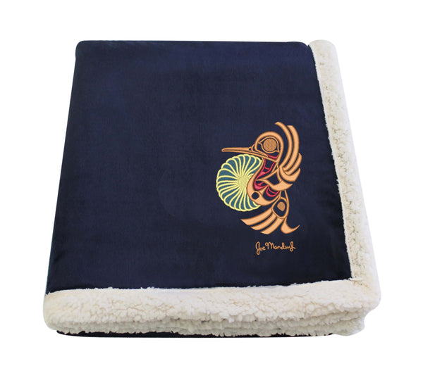 Joe Mandur, Jr.© "Hummingbird" Embroidered Country Lambswool Throw|7 Colors