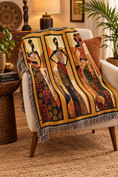 Namirya Woven Cotton Throw Blanket by Keith Mallet©