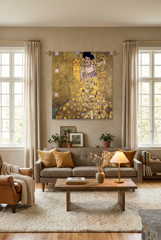 Gustav Klimt© Adele Bloch Bauer I Wall Tapestry w/Gold Lurex