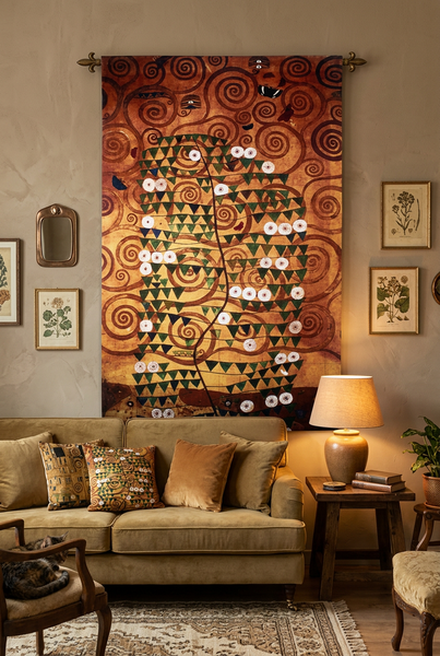 Gustav Klimt© Stoclet Frieze Lebensbaum Wall Tapestry - 86"