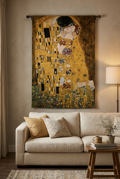Gustav Klimt© The Kiss Wall Tapestry|2 Sizes