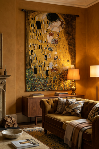 Gustav Klimt© The Kiss Wall Tapestry|2 Sizes