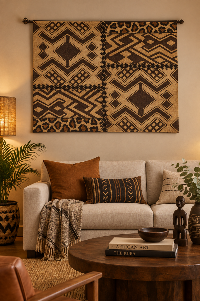 Kuba Patterns Wall Tapestry
