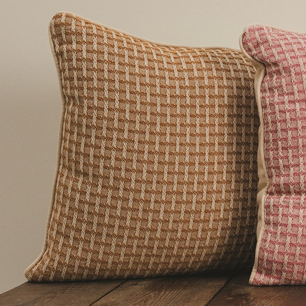 Lattice Texture Woven Cotton Pillows|3 Color Patterns