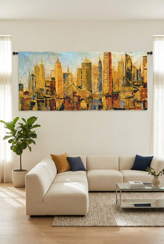 Metro Heights Wall Tapestry by Karen Dupre© - Cityscape