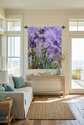 CIaude Monet© Irises Wall Tapestry