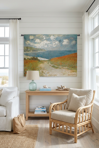 CIaude Monet© Path Through the Corn at Pourville Wall Tapestry|3 Sizes
