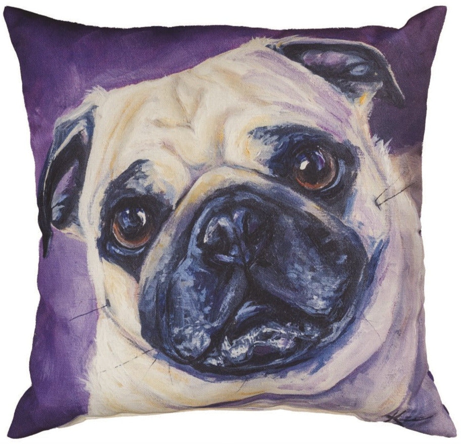 Pug Indoor-Outdoor Pillow by Lindsay Kivi©