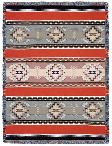 Southwest Rimrock Dusk II Woven Cotton Throw Blanket