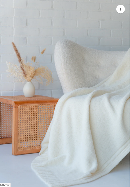 The Coastal Throw - Ivory|Custom Decorating Option