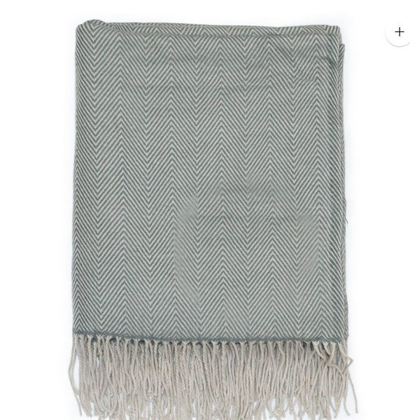 Gray Herringbone Throw Blanket|Decorating Options