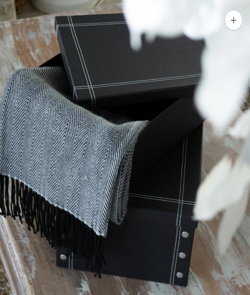 Black Herringbone Throw Blanket|Decorating Options