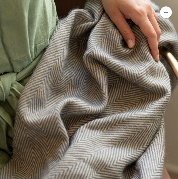 Gray Herringbone Throw Blanket|Decorating Options