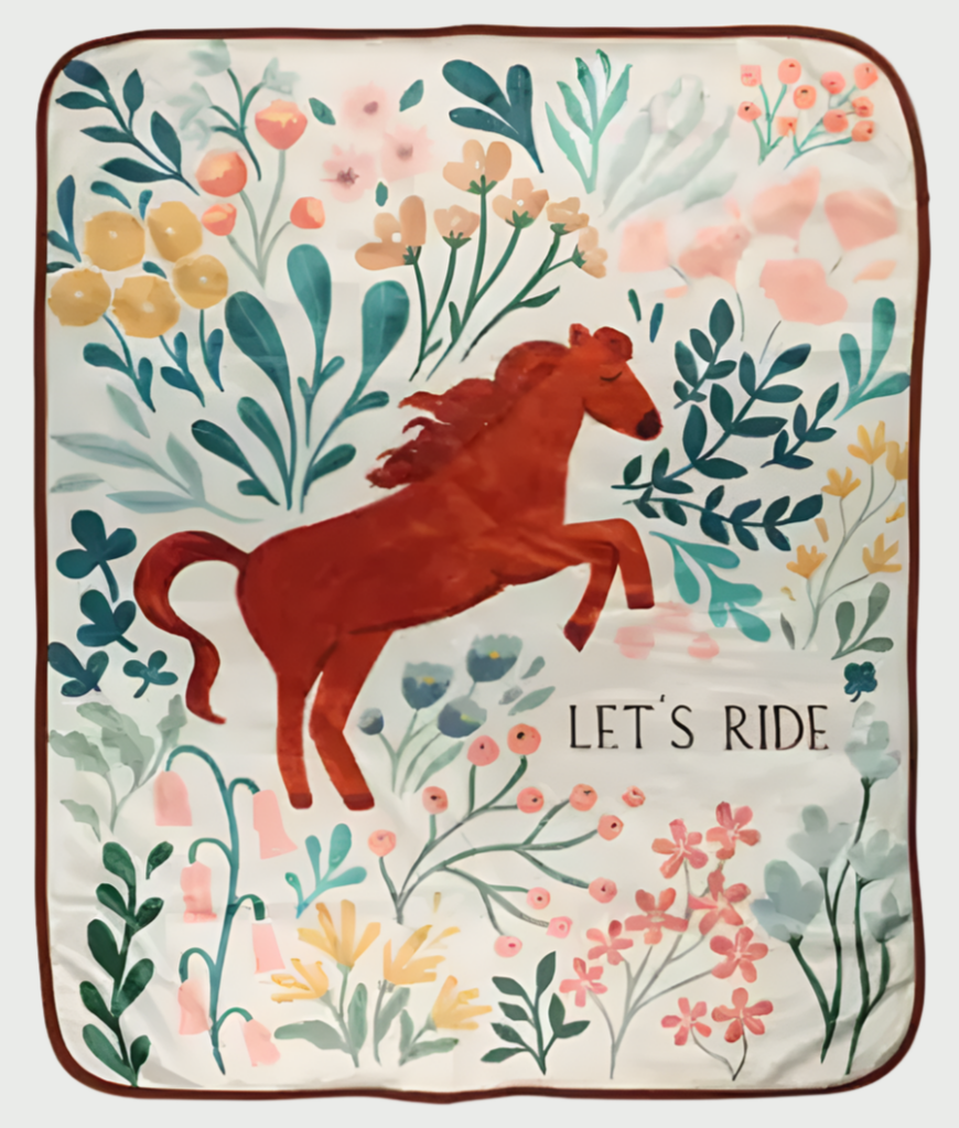 Let's Ride Fleece Baby Blanket by Angel Nicole©