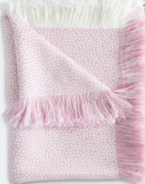 Lynx Natural/Pink Rayon Throw