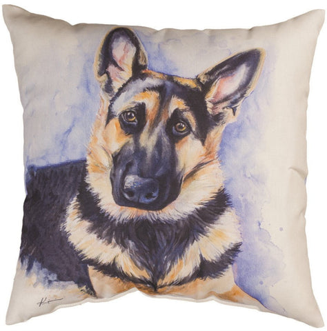 German Shepard Indoor-Outdoor Pillow by Lindsay Kivi©