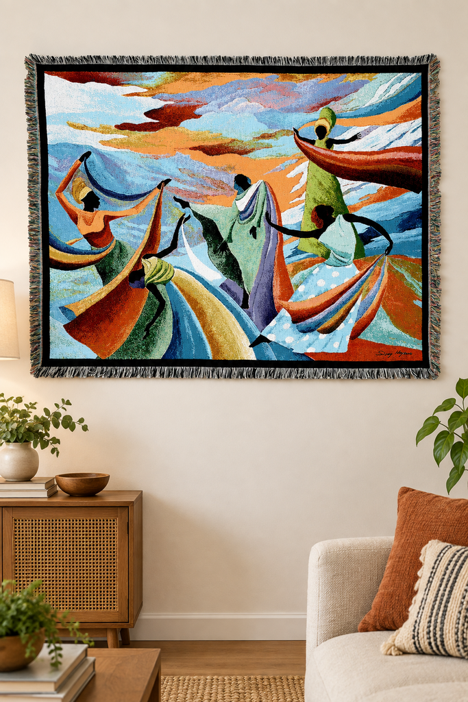Sky Dancer Woven Cotton Throw Blanket