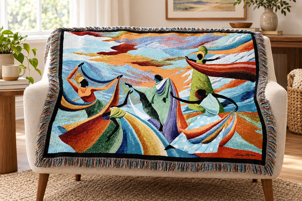 Sky Dancer Woven Cotton Throw Blanket