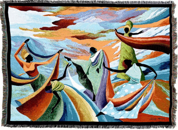Sky Dancer Woven Cotton Throw Blanket