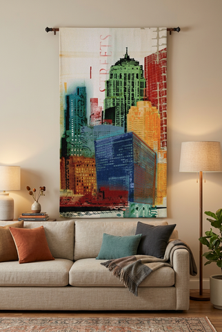 Urban Style II Wall Tapestry by Noah James© - Cityscape|3 Sizes
