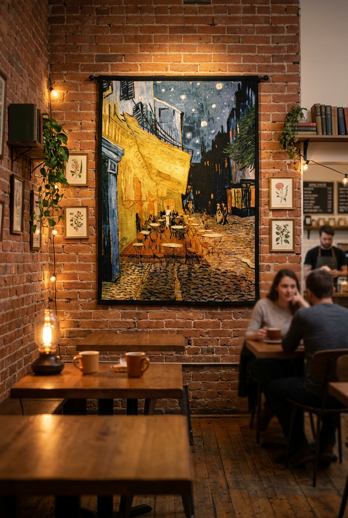Van Gogh© Cafe Terrace At Night Wall Tapestry