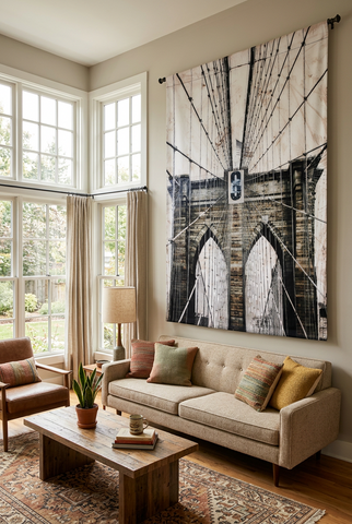 Washington Bridge Wall Tapestry by Nathan Bailey© - Cityscape|3 Sizes