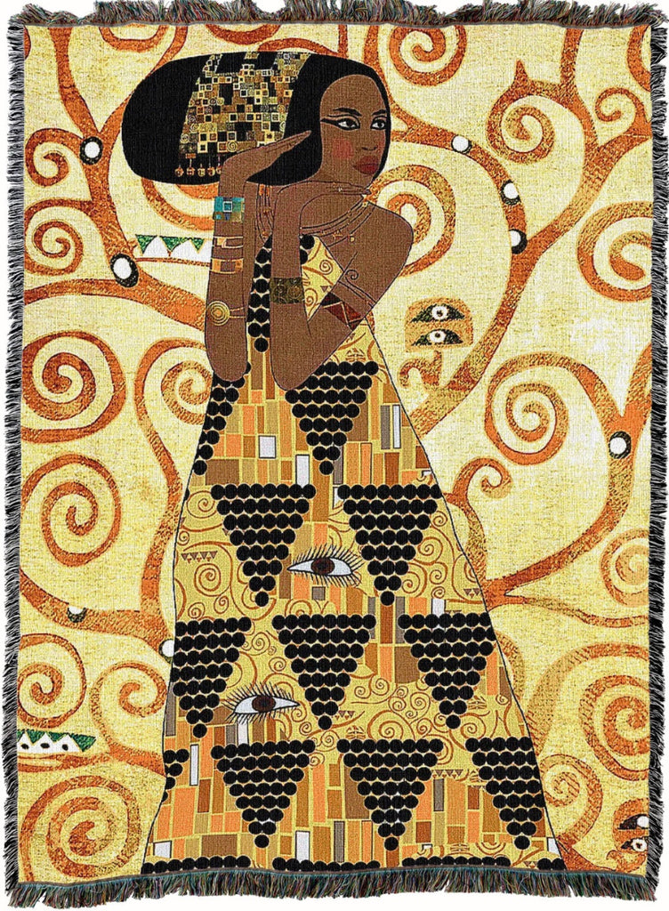African American Pride Woven Cotton Throw Blanket