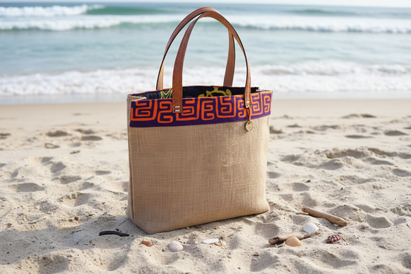 MOLA La Burlap Tote - One-of-A-Kind