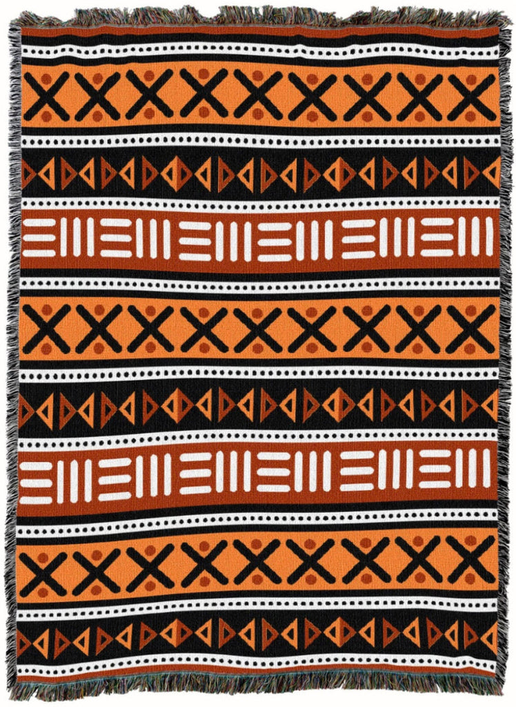 Cross Patterns Woven Cotton Throw Blanket