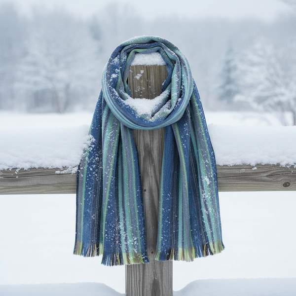 Blue Tini Alpaca Scarf - Ecuador