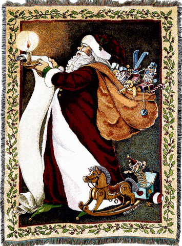 Making A List Woven Cotton Throw Blanket by Virginia Kylberg©