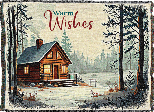 Warm Wishes Woven Cotton Throw Blanket