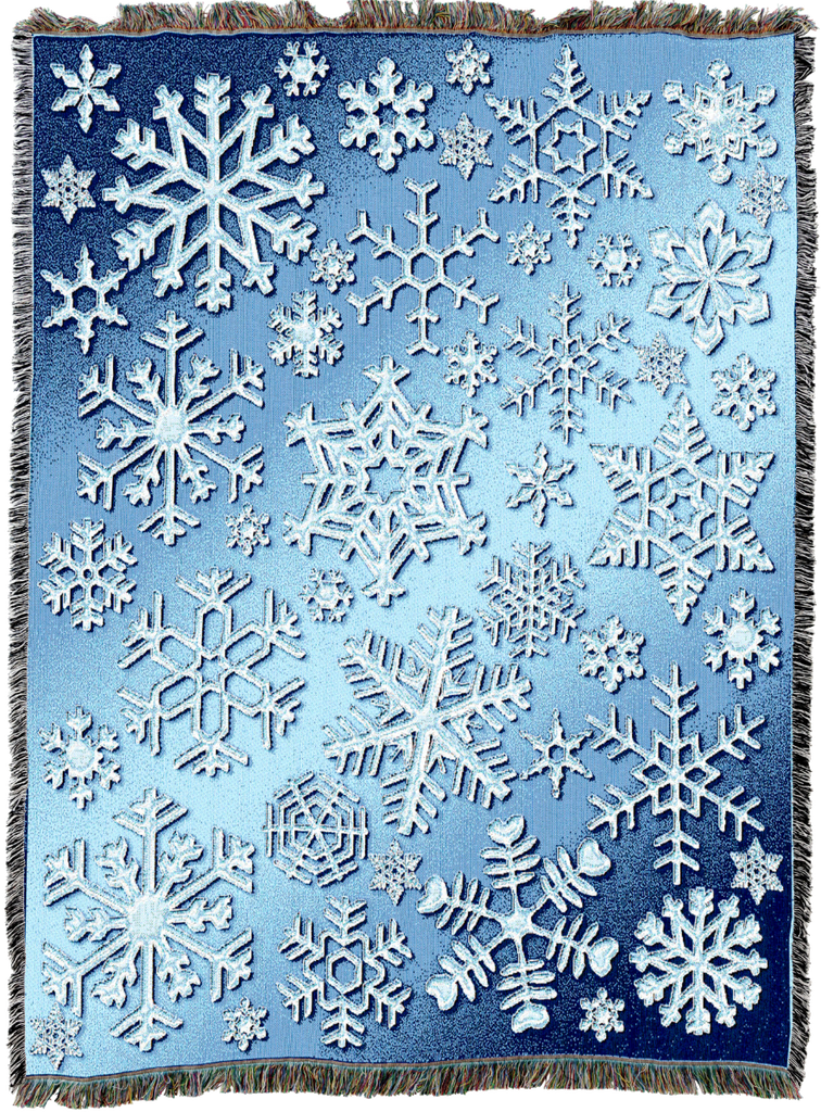 Snowflakes Woven Cotton Throw Blanket