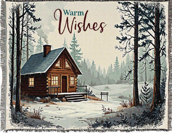 Warm Wishes Woven Cotton Throw Blanket